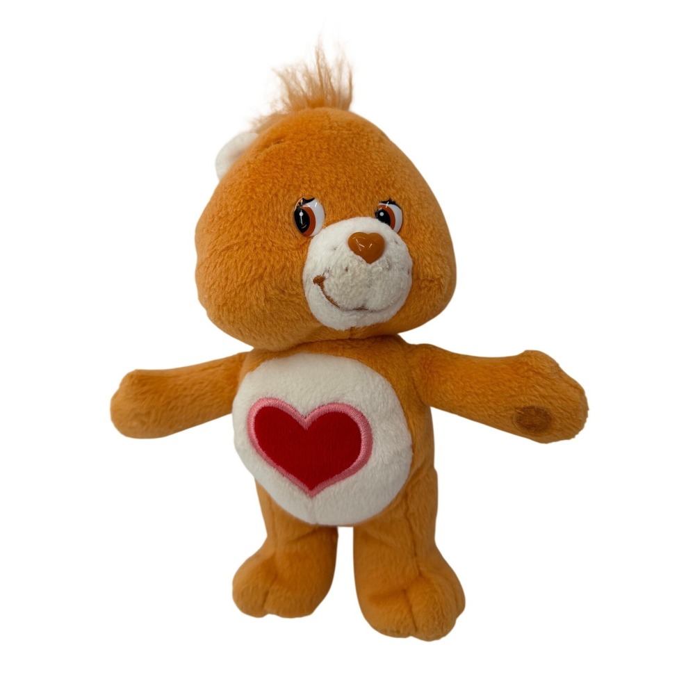 Care Bears Tenderheart Bear Plush Stuffed Animal Orange Red Heart 8 Inch Vintage